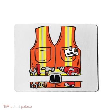 Funny Group Matching Halloween Construction Worker Costume Mousepad