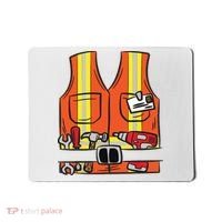 Funny Group Matching Halloween Construction Worker Costume Mousepad thumb 0