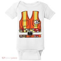 Funny Group Matching Halloween Construction Worker Costume Baby Bodysuit thumb 0