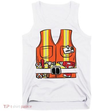 Funny Group Matching Halloween Construction Worker Costume Tank Top