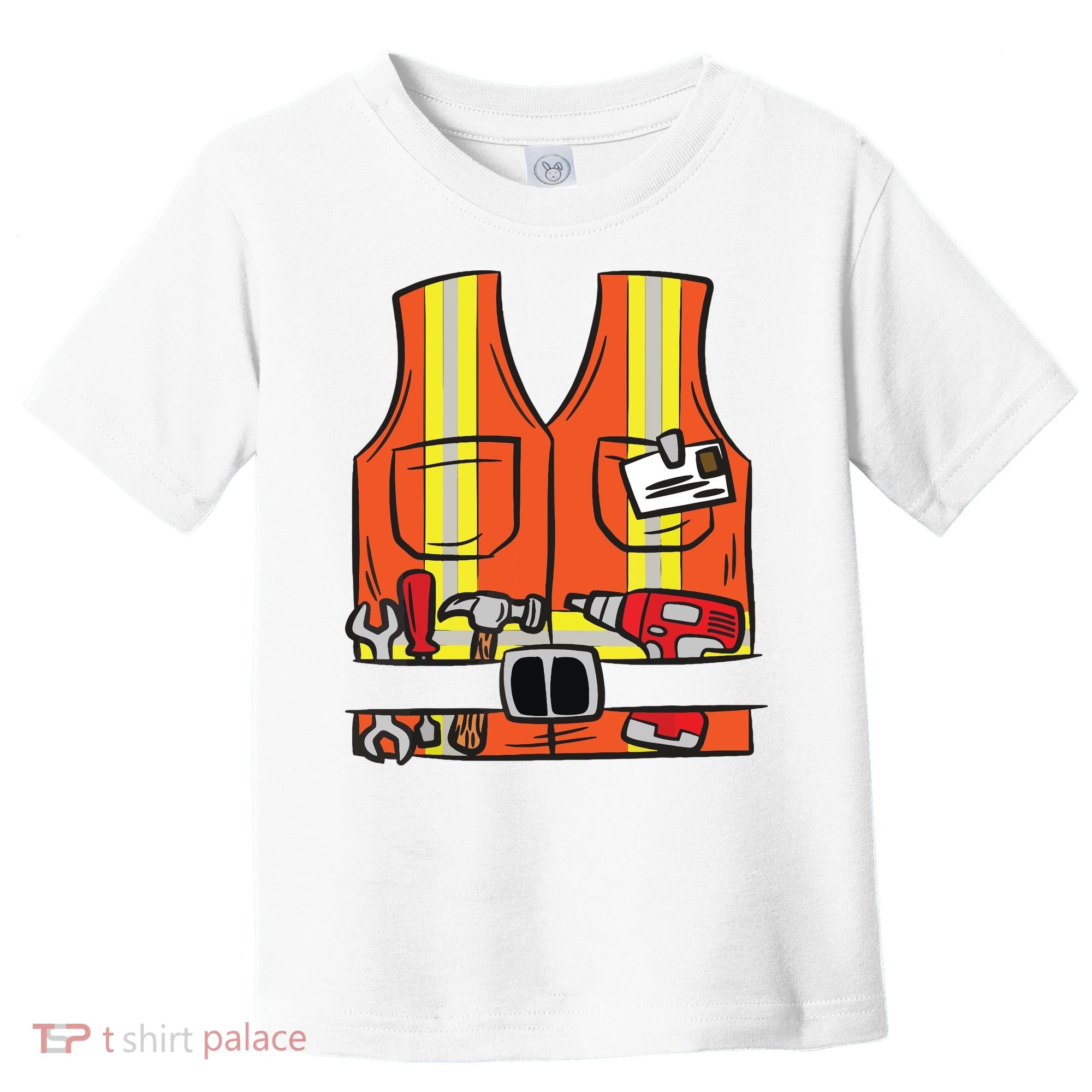 Funny Group Matching Halloween Construction Worker Costume Toddler T-Shirt
