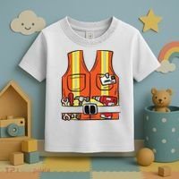Funny Group Matching Halloween Construction Worker Costume Toddler T-Shirt thumb 3