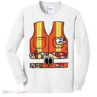 Funny Group Matching Halloween Construction Worker Costume Kids Long Sleeve Shirt thumb 0