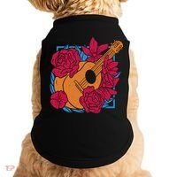 Floral Guitar Music Doggie Tank thumb 0