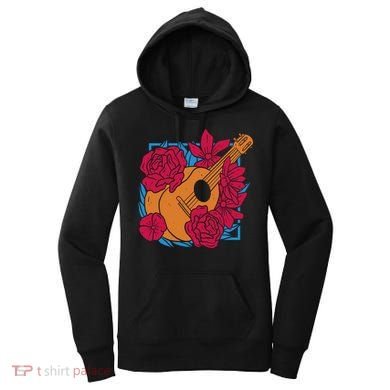 Floral Guitar Music Women's Hoodie