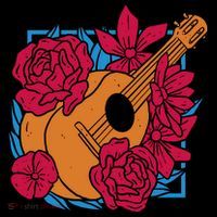 Floral Guitar Music Mousepad thumb 1