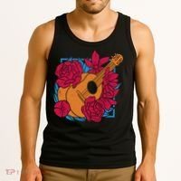 Floral Guitar Music Tank Top thumb 3