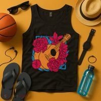 Floral Guitar Music Tank Top thumb 4