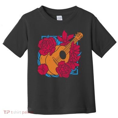 Floral Guitar Music Toddler T-Shirt