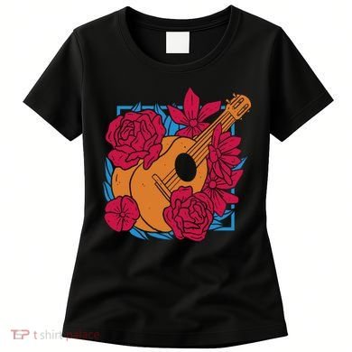 Floral Guitar Music Women's T-Shirt