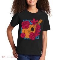 Floral Guitar Music Kids T-Shirt thumb 2