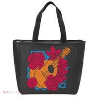 Floral Guitar Music Tote Bag thumb 0