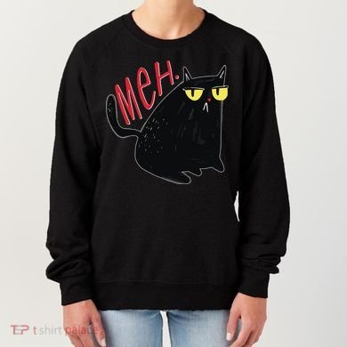 Funny Grumpy Meh Cat Women's Sweatshirt