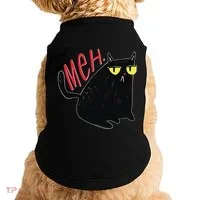 Funny Grumpy Meh Cat Doggie Tank thumb 0