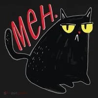 Funny Grumpy Meh Cat Doggie Tank thumb 4