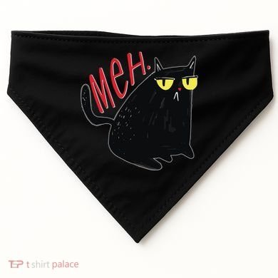 Funny Grumpy Meh Cat USA-Made Doggie Bandana