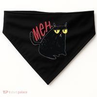 Funny Grumpy Meh Cat USA-Made Doggie Bandana thumb 0