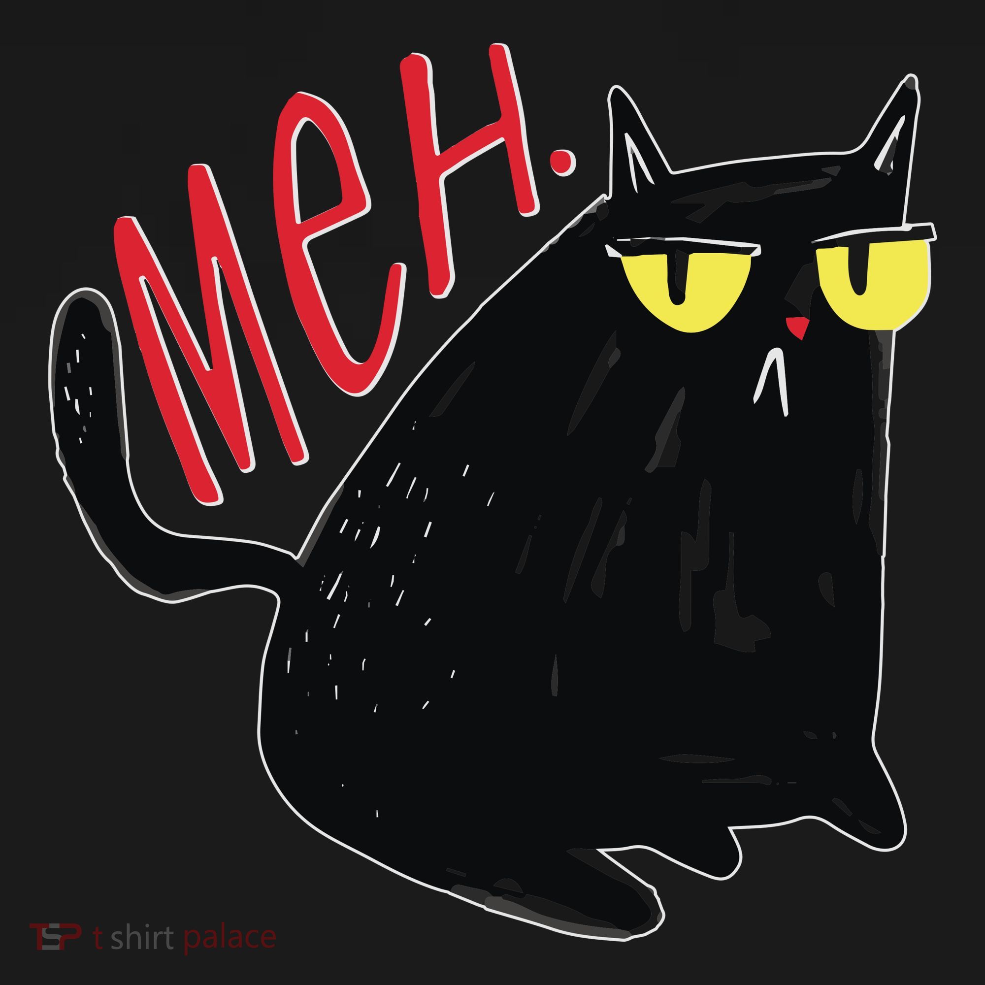 Funny Grumpy Meh Cat Long Sleeve Shirt
