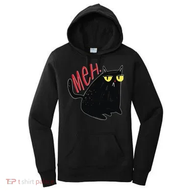 Funny Grumpy Meh Cat Women's Hoodie