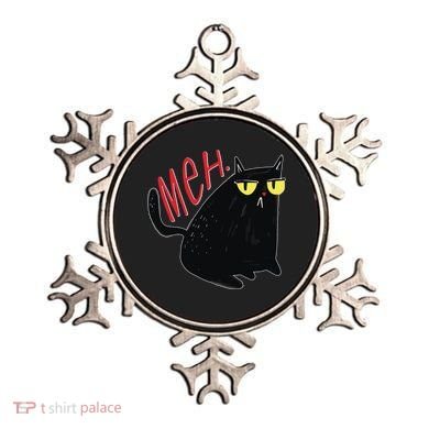 Funny Grumpy Meh Cat Ornament