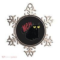 Funny Grumpy Meh Cat Ornament thumb 0