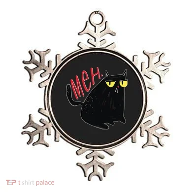 Funny Grumpy Meh Cat Ornament