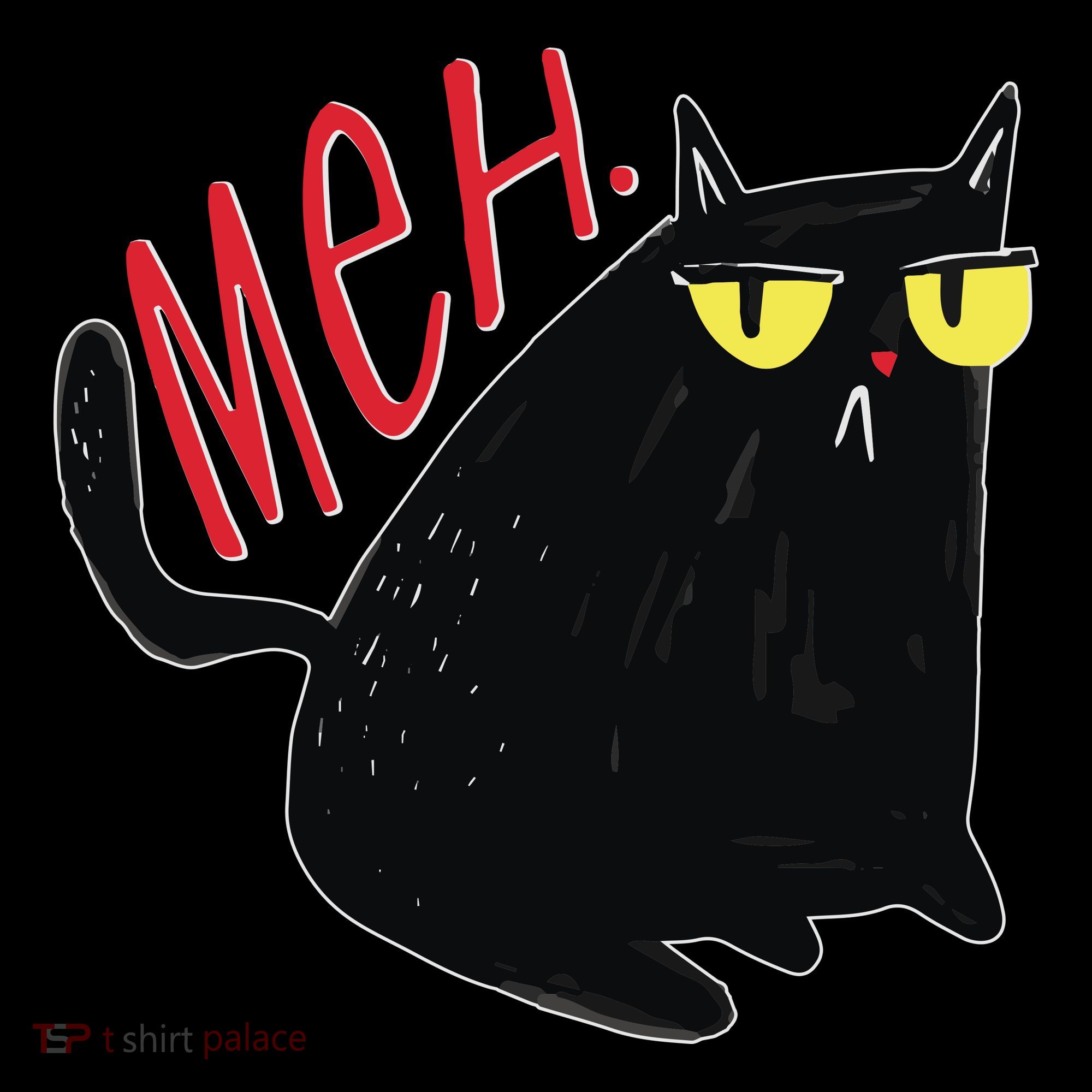 Funny Grumpy Meh Cat Ornament