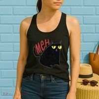 Funny Grumpy Meh Cat Women's Tank Top thumb 2