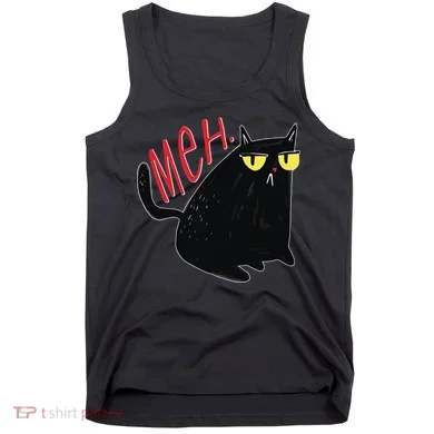 Funny Grumpy Meh Cat Tank Top