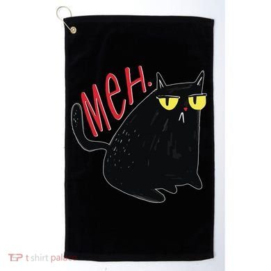 Funny Grumpy Meh Cat Golf Towel