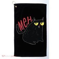 Funny Grumpy Meh Cat Golf Towel thumb 0