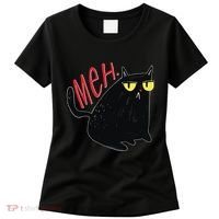 Funny Grumpy Meh Cat Women's T-Shirt thumb 0
