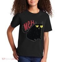 Funny Grumpy Meh Cat Kids T-Shirt thumb 2