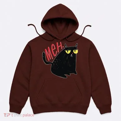 Funny Grumpy Meh Cat Hoodie