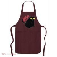 Funny Grumpy Meh Cat Apron thumb 0