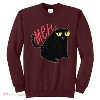 Funny Grumpy Meh Cat Sweatshirt thumb 0