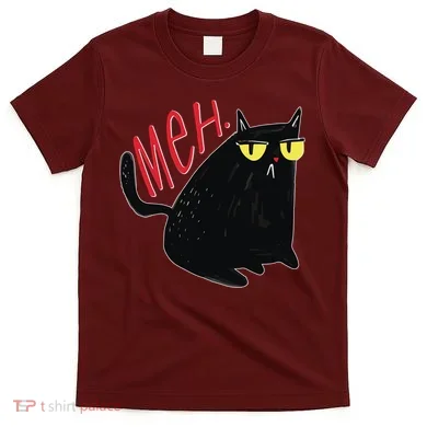 Funny Grumpy Meh Cat T-Shirt