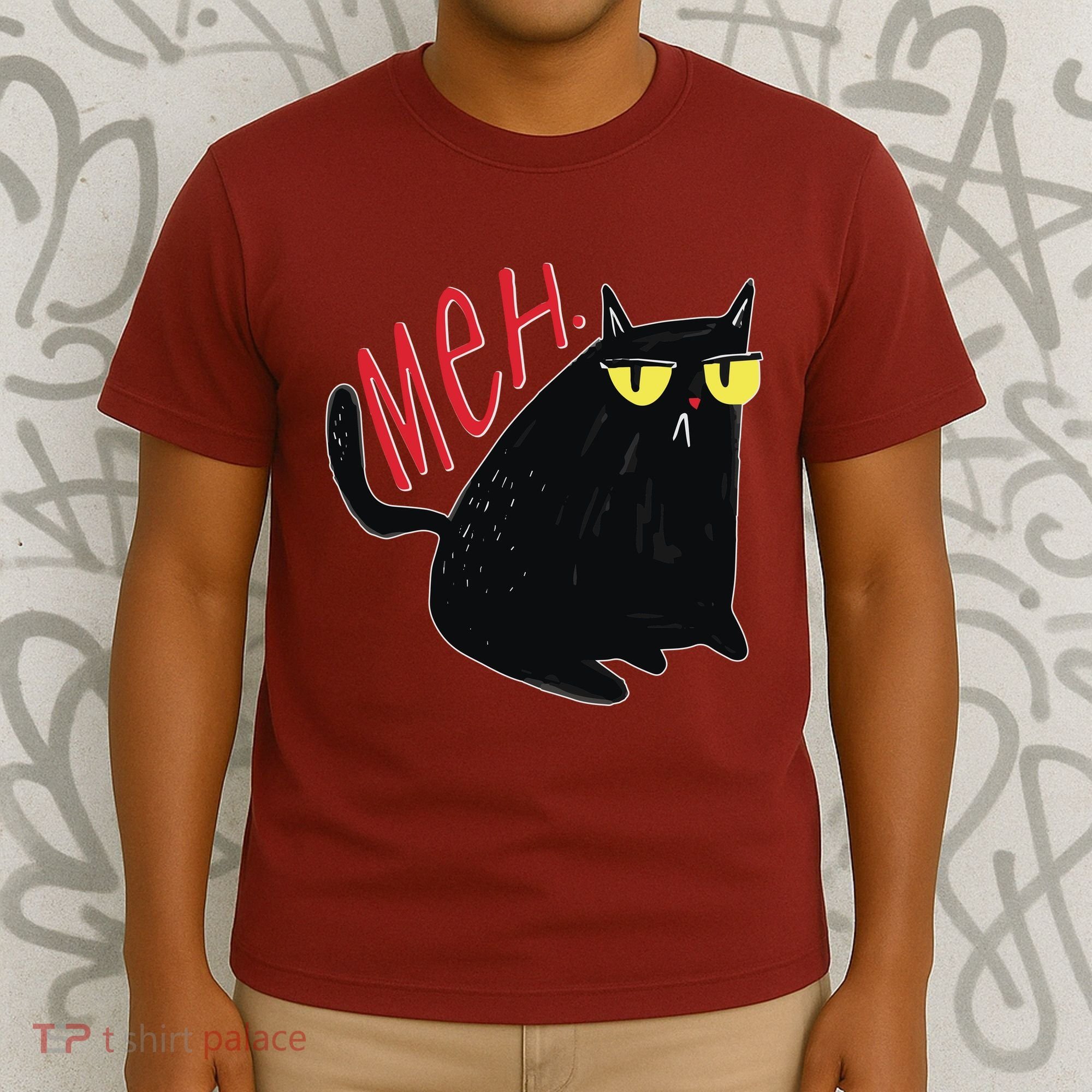 Funny Grumpy Meh Cat T-Shirt