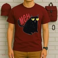 Funny Grumpy Meh Cat T-Shirt thumb 6