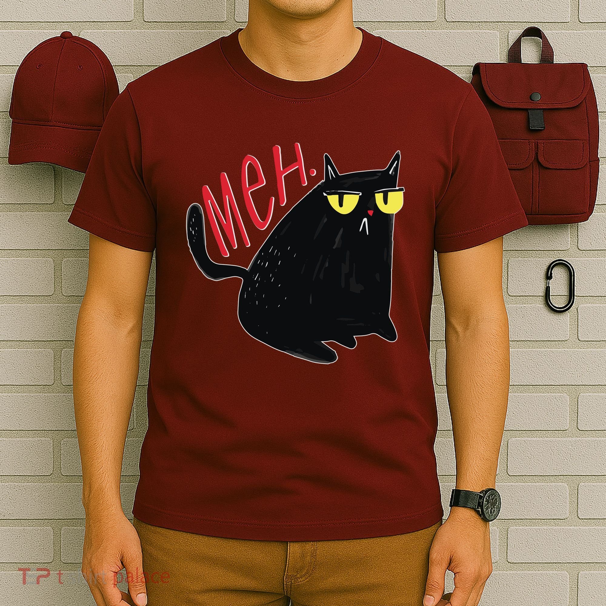 Funny Grumpy Meh Cat T-Shirt