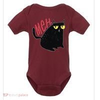 Funny Grumpy Meh Cat Baby Bodysuit thumb 0