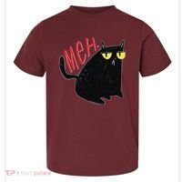 Funny Grumpy Meh Cat Toddler T-Shirt thumb 0