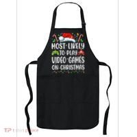 Funny Gamer Most Likely To Play Video Games On Christmas Apron thumb 0