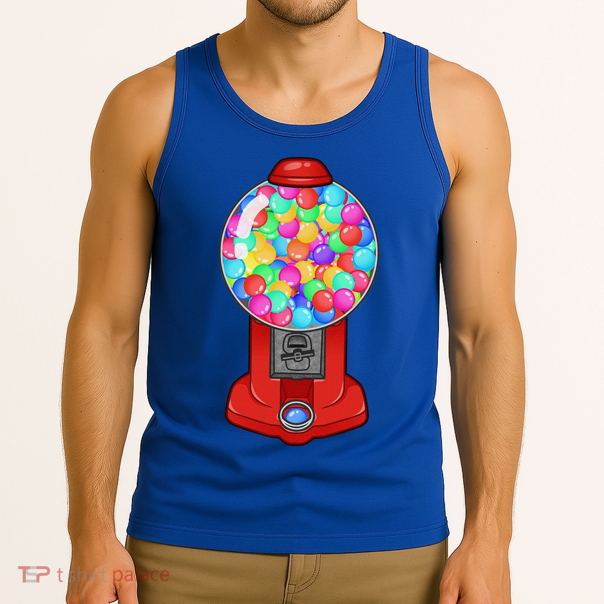 Funny Gumball Machine Halloween Gum Dispenser Easy Costume Tank Top