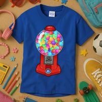 Funny Gumball Machine Halloween Gum Dispenser Easy Costume Kids T-Shirt thumb 3