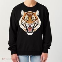 Funny Growling Mouth Open Bengal Tiger Women's Sweatshirt thumb 0