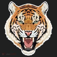 Funny Growling Mouth Open Bengal Tiger Women's Sweatshirt thumb 2