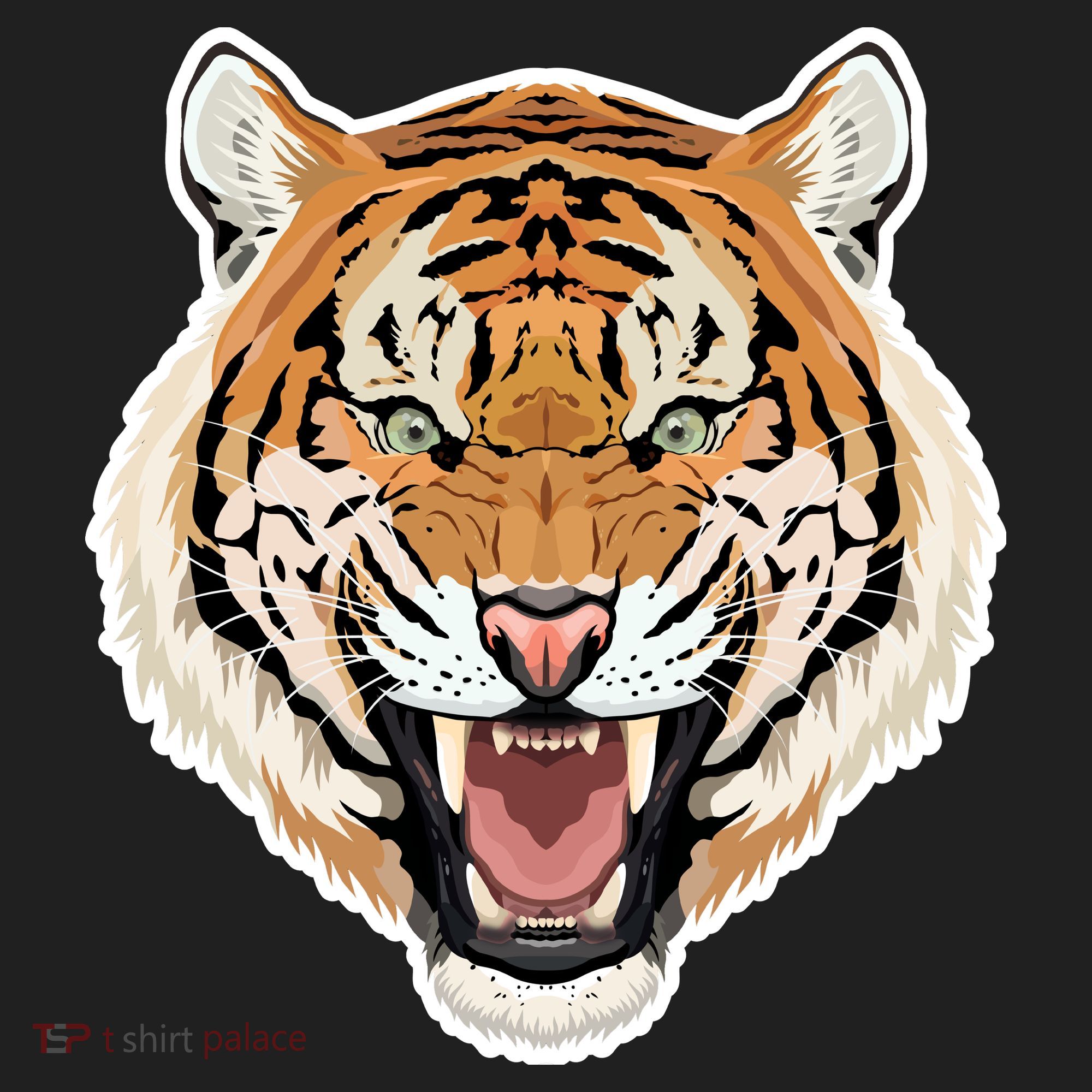 Funny Growling Mouth Open Bengal Tiger Women's Sweatshirt