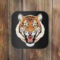 Funny Growling Mouth Open Bengal Tiger Coaster thumb 0