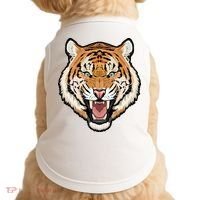 Funny Growling Mouth Open Bengal Tiger Doggie Tank thumb 0
